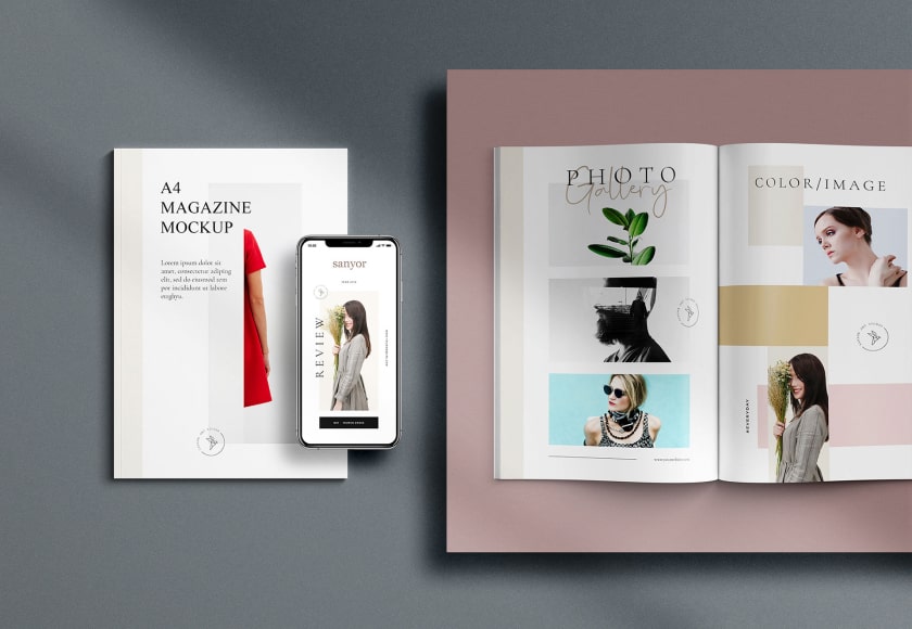 Print and digital brand design presentation